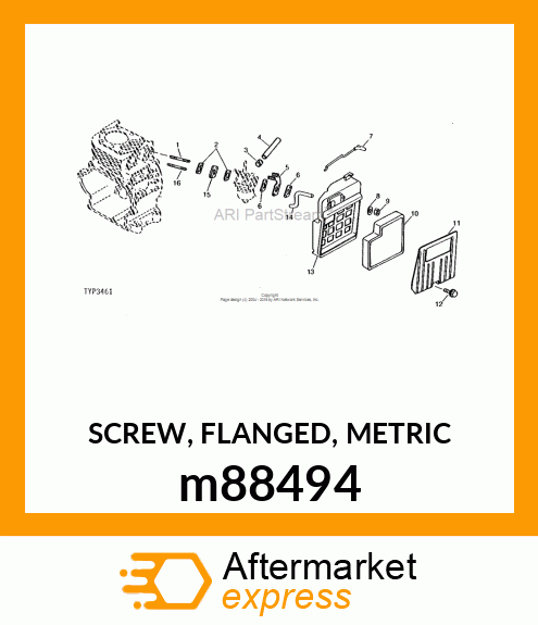 SCREW, FLANGED, METRIC m88494