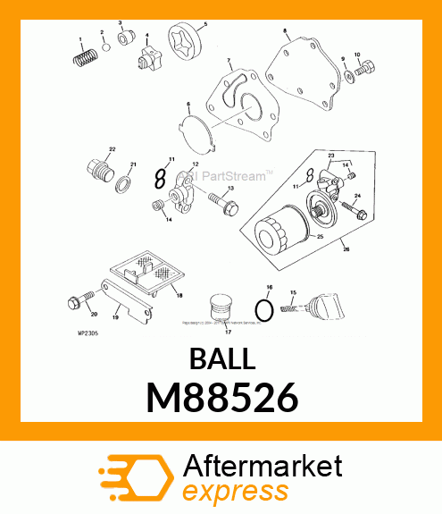 BALL, STEEL M88526