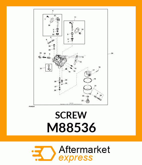 SCREW, SHAFT LENGTH 5 MM M88536