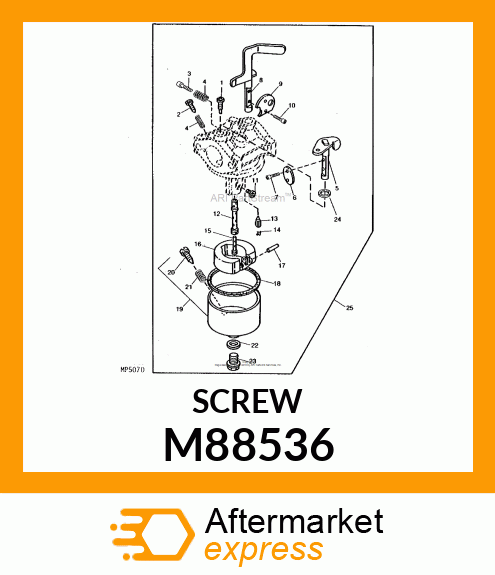 SCREW, SHAFT LENGTH 5 MM M88536