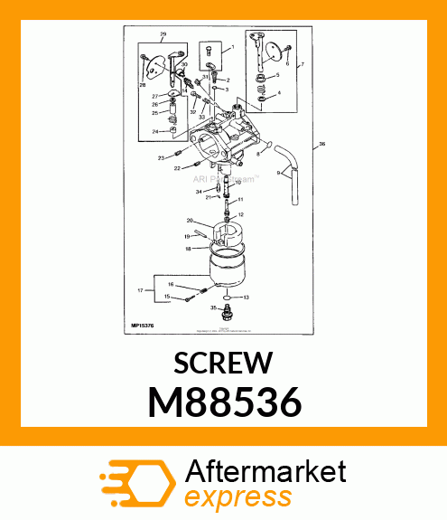 SCREW, SHAFT LENGTH 5 MM M88536