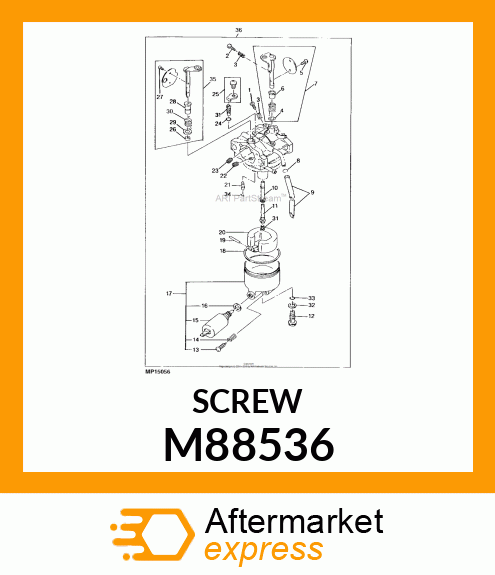 SCREW, SHAFT LENGTH 5 MM M88536