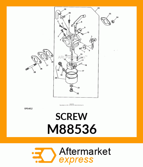 SCREW, SHAFT LENGTH 5 MM M88536