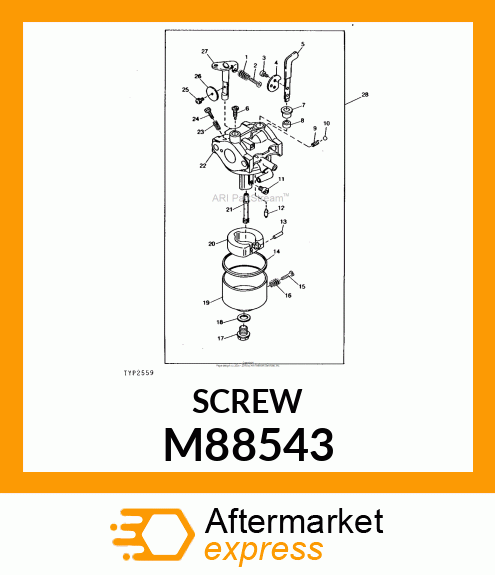 SCREW, DRAIN M88543