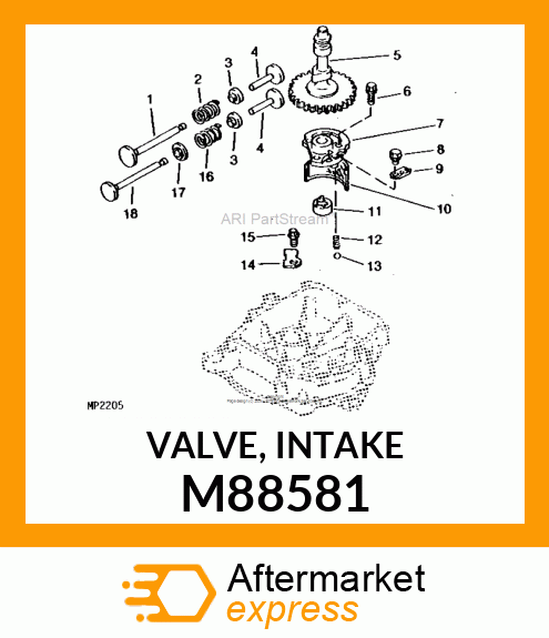 VALVE, INTAKE M88581