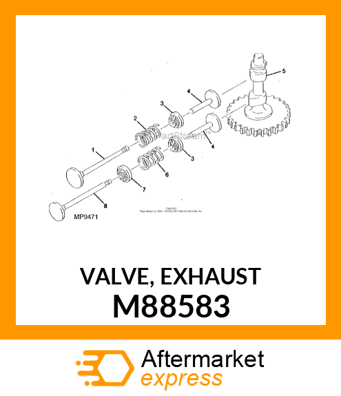 VALVE, EXHAUST M88583