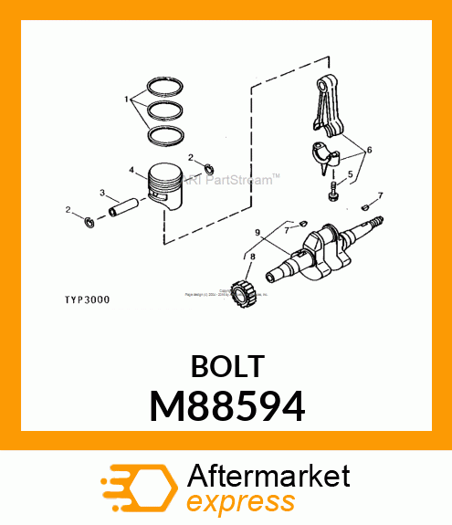 Bolt - BOLT, CONNECTING ROD M88594