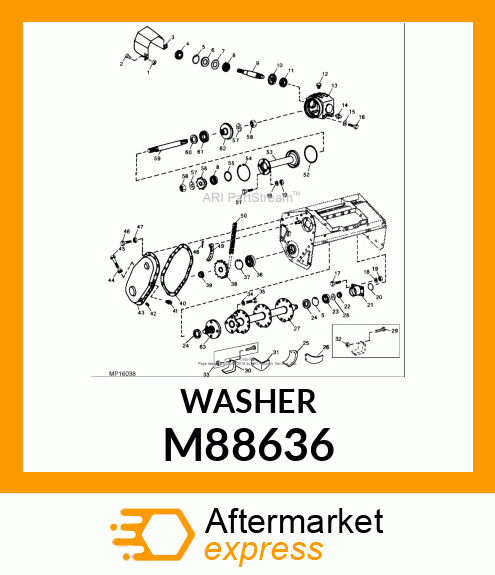 WASHER, SUPPORT M88636