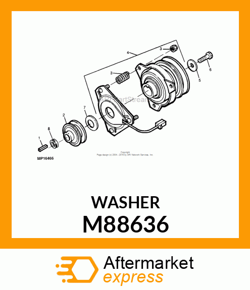 WASHER, SUPPORT M88636