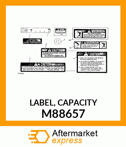 LABEL, CAPACITY M88657