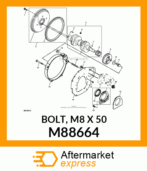 BOLT, M8 X 50 M88664