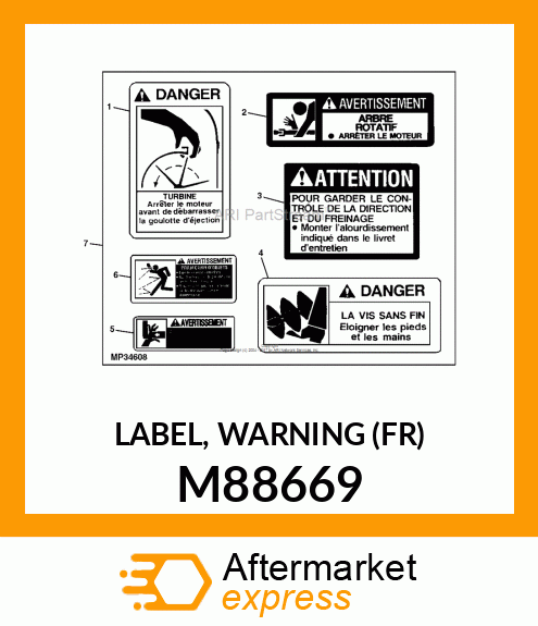 LABEL, WARNING (FR) M88669