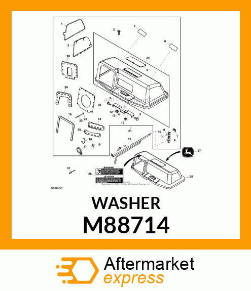 NUT, PUSH LOCK M88714