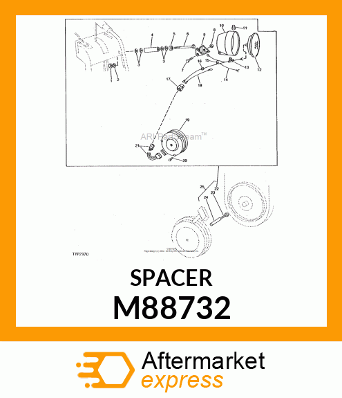 Washer - SPACER, PIVOT (POST) M88732