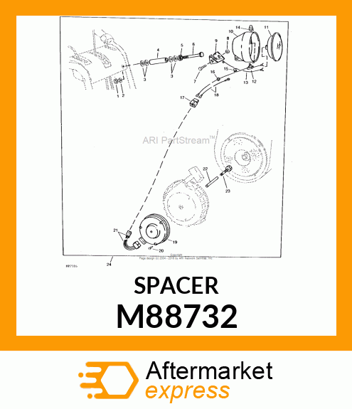 Washer - SPACER, PIVOT (POST) M88732