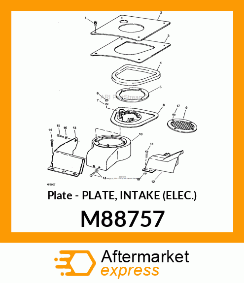 Plate - PLATE, INTAKE (ELEC.) M88757