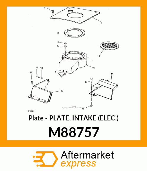 Plate - PLATE, INTAKE (ELEC.) M88757