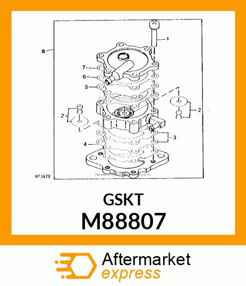 Gasket - GASKET, FUEL PUMP M88807