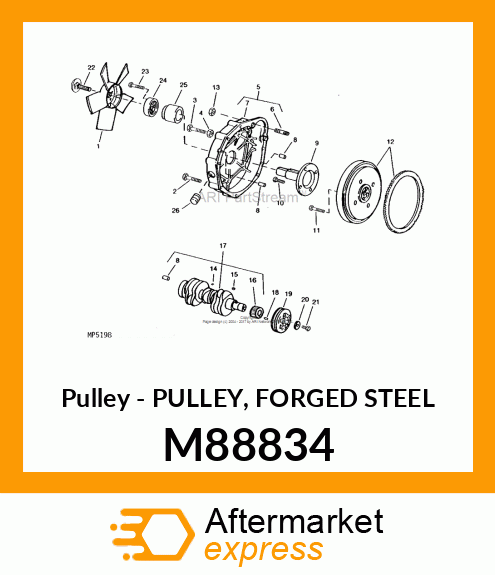 Pulley - PULLEY, FORGED STEEL M88834