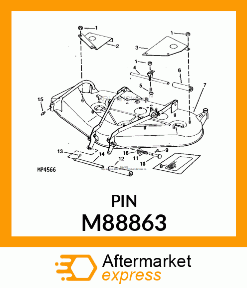 SHAFT, FRONT ROLLER M88863