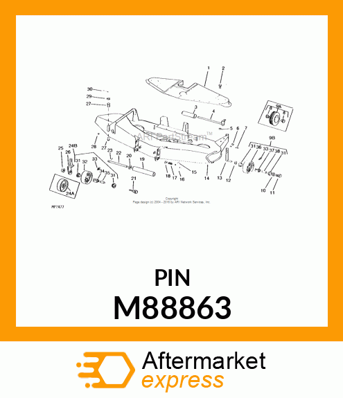 SHAFT, FRONT ROLLER M88863