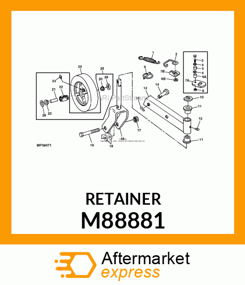 RETAINER, CASTER SPRING M88881