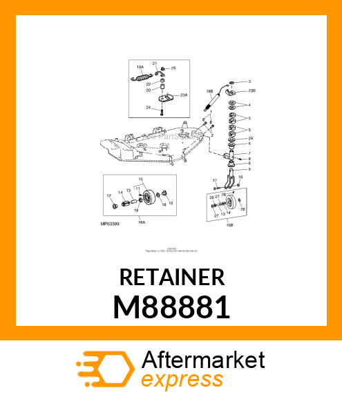 RETAINER, CASTER SPRING M88881