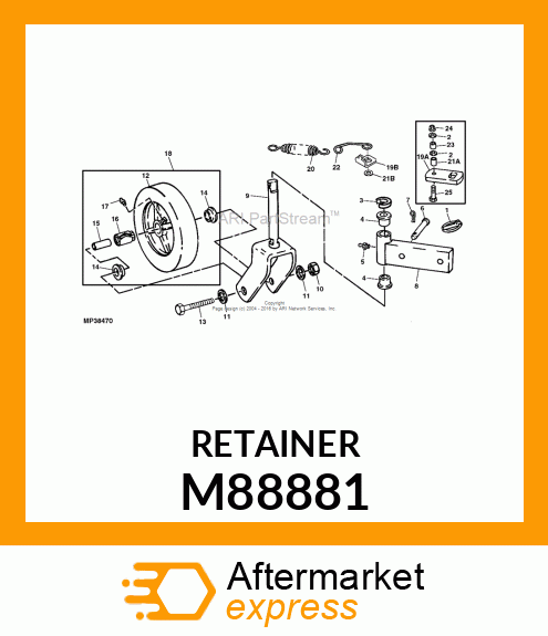 RETAINER, CASTER SPRING M88881