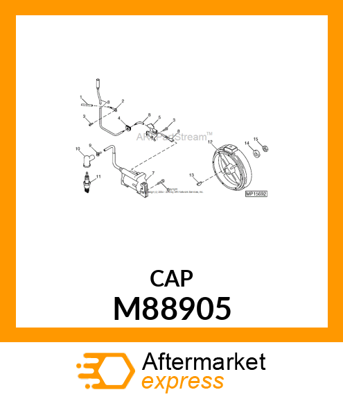 CAP, SPARK PLUG M88905