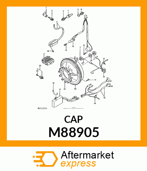 CAP, SPARK PLUG M88905