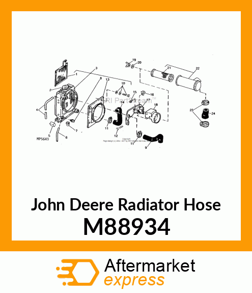 HOSE, UPPER RADIATOR M88934