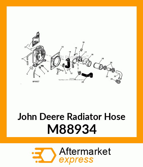 HOSE, UPPER RADIATOR M88934