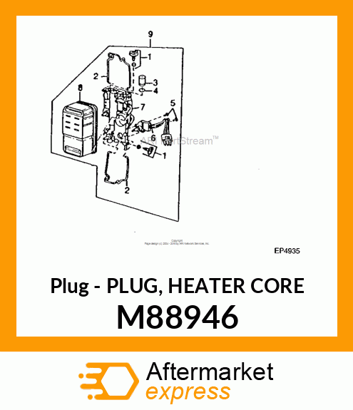 Plug - PLUG, HEATER CORE M88946