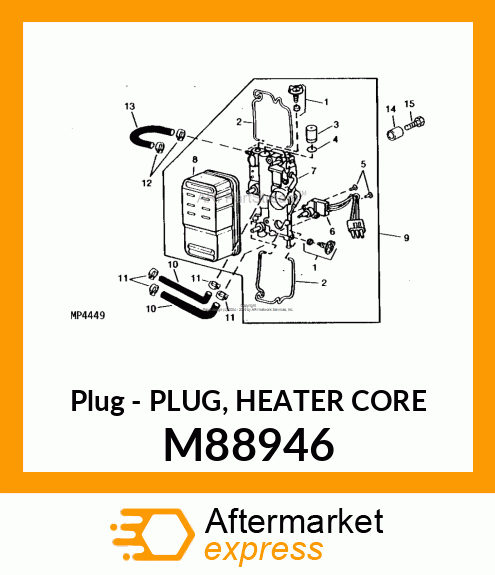 Plug - PLUG, HEATER CORE M88946