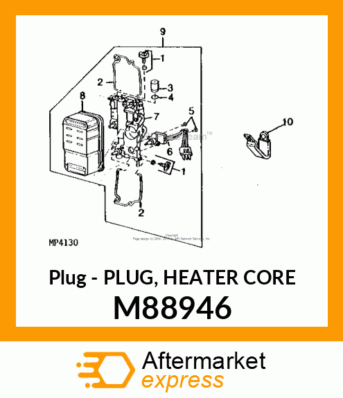 Plug - PLUG, HEATER CORE M88946