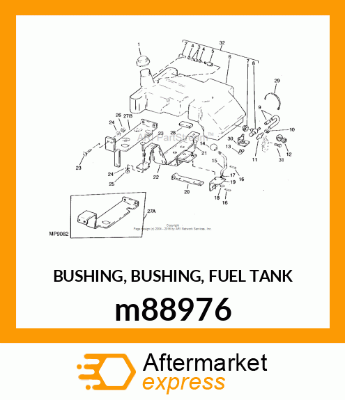 BUSHING, BUSHING, FUEL TANK m88976