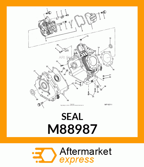 SEAL, OIL (6 ID X 10 OD X 12.5T) M88987