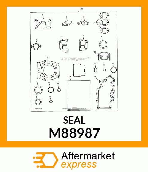 SEAL, OIL (6 ID X 10 OD X 12.5T) M88987