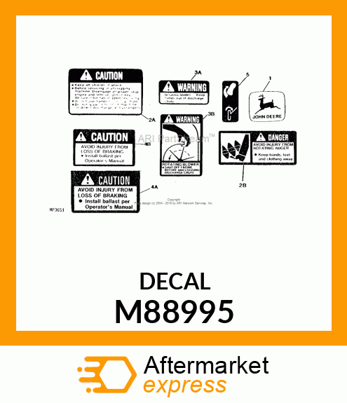 Label - DECAL, DANGER (FRENCH) M88995