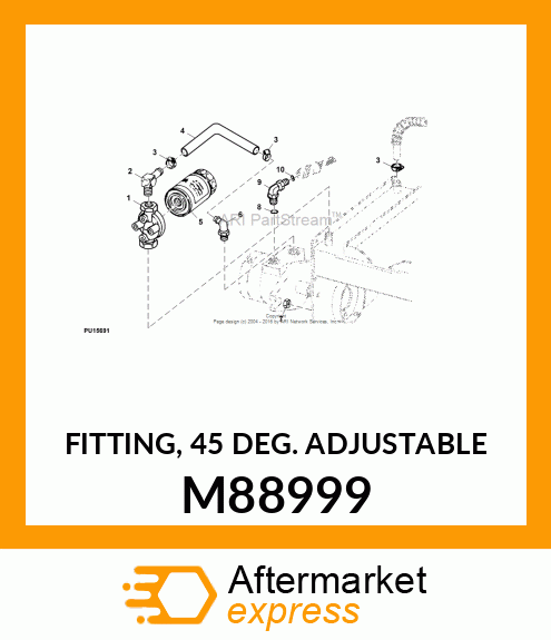 FITTING, 45 DEG. ADJUSTABLE M88999