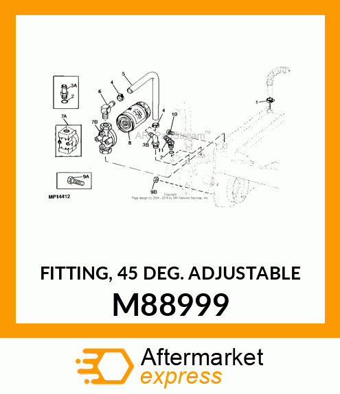 FITTING, 45 DEG. ADJUSTABLE M88999