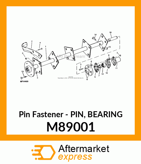 Pin Fastener - PIN, BEARING M89001