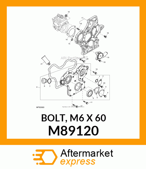 BOLT, M6 X 60 M89120