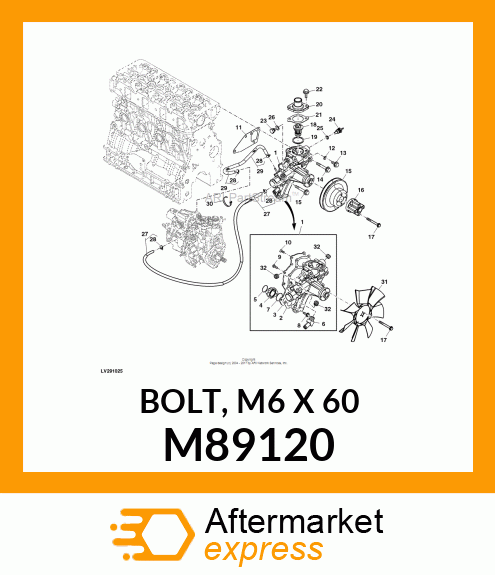 BOLT, M6 X 60 M89120