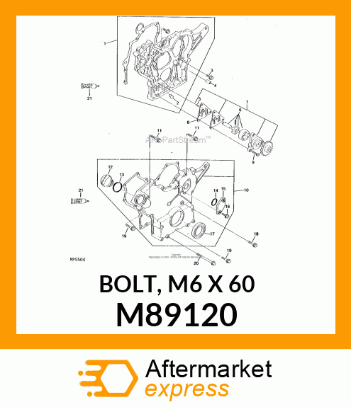 BOLT, M6 X 60 M89120