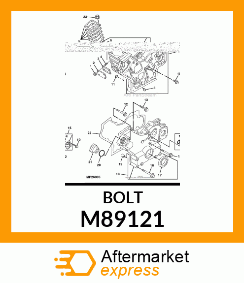 BOLT, FLANGE HEAD M6 X 80 M89121