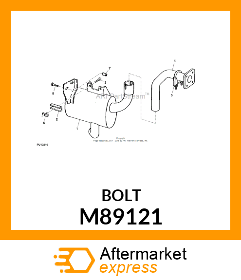 BOLT, FLANGE HEAD M6 X 80 M89121