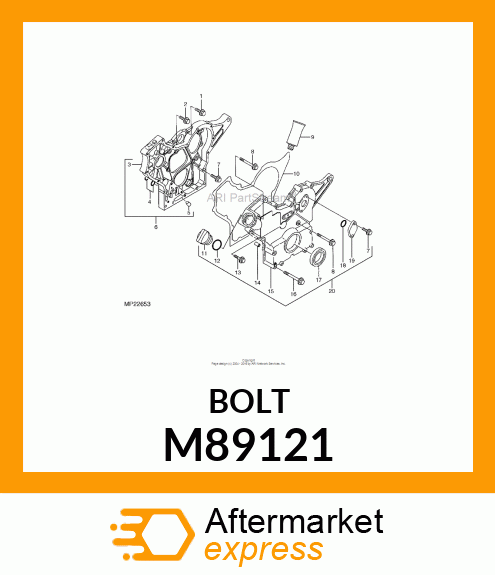 BOLT, FLANGE HEAD M6 X 80 M89121