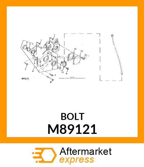 BOLT, FLANGE HEAD M6 X 80 M89121