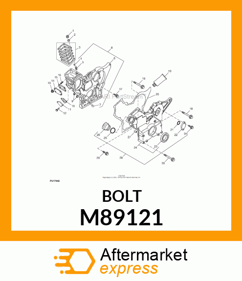 BOLT, FLANGE HEAD M6 X 80 M89121